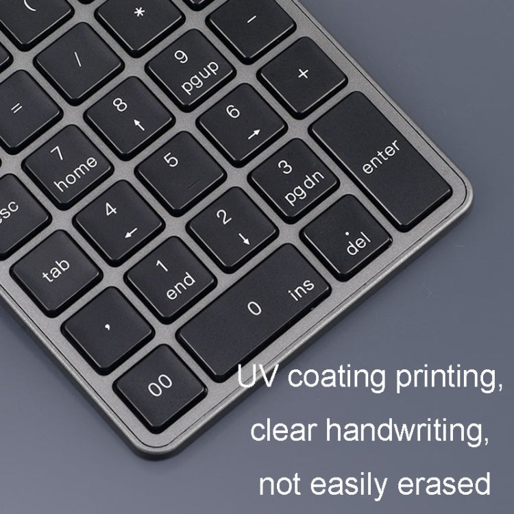 KN-980 28 Keys Portable Wireless Digital Quiet Keypad Computer External Digital Password Keypad(Gray) - HoMEdemic™ 