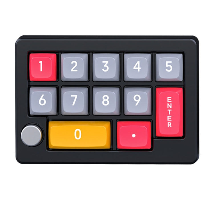 MKESPN 13 Keys RGB Multi-Function Macro Programming Mechanical Keypad Wired With Knob Keyboard(Black) - HoMEdemic™ 