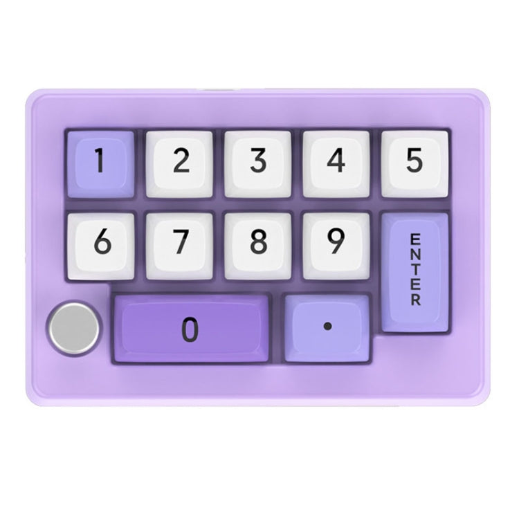 MKESPN 13 Keys RGB Multi-Function Macro Programming Mechanical Keypad Wired With Knob Keyboard(Light Purple) - HoMEdemic™ 