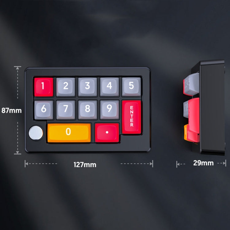 MKESPN 13 Keys RGB Multi-Function Macro Programming Mechanical Keypad Wired With Knob Keyboard(White) - HoMEdemic™ 