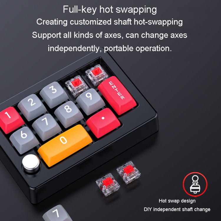 MKESPN 13 Keys RGB Multi-Function Macro Programming Mechanical Keypad Wired With Knob Keyboard(Light Purple) - HoMEdemic™ 
