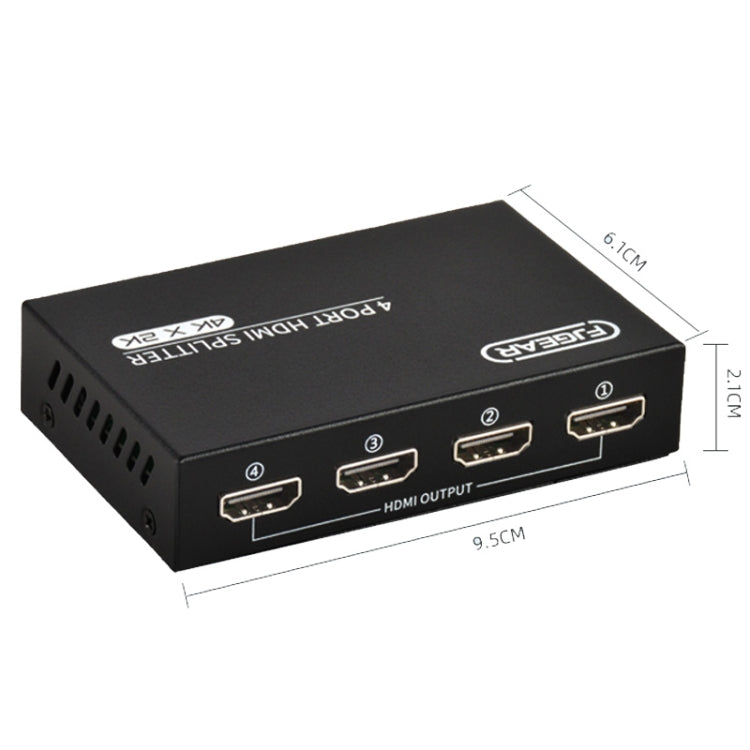 FJGEAR FJ-SM4K104 HD Audio/Video Splitter HDMI 1 In 4 Splitter(EU Plug) - HoMEdemic™ 