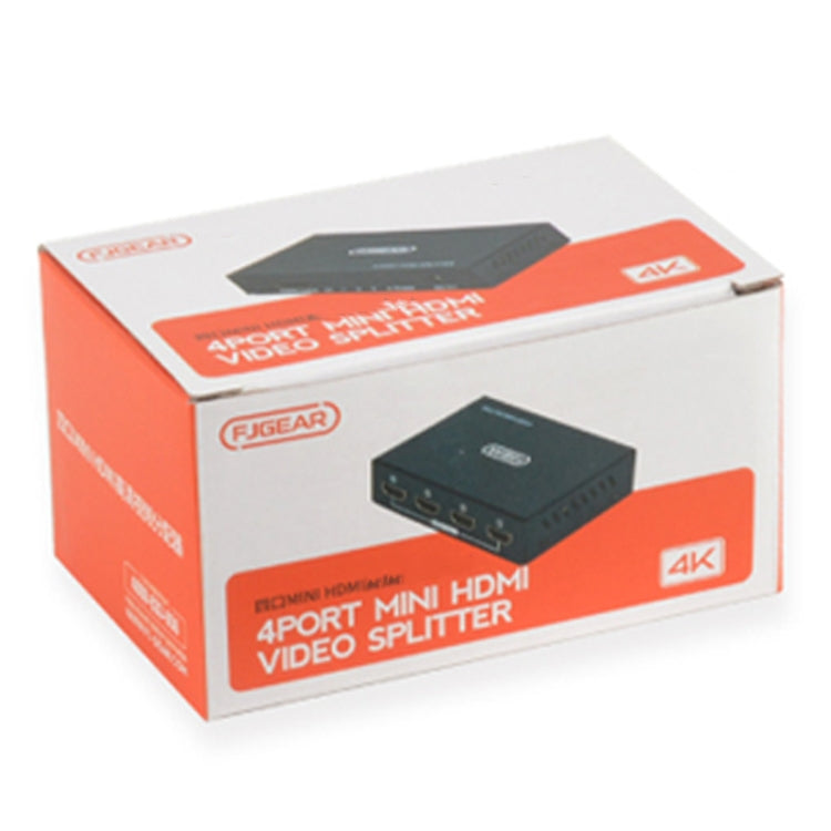 FJGEAR FJ-SM4K104 HD Audio/Video Splitter HDMI 1 In 4 Splitter(EU Plug) - HoMEdemic™ 