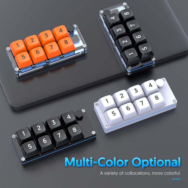 MKESPN Shortcut Macro Defined Wired Samll Keypad Single Handed Gaming Keyboard(Transparent) - HoMEdemic™ 