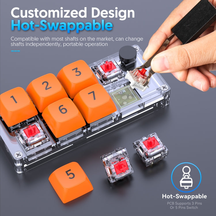 MKESPN Shortcut Macro Defined Wired Samll Keypad Single Handed Gaming Keyboard(White) - HoMEdemic™ 