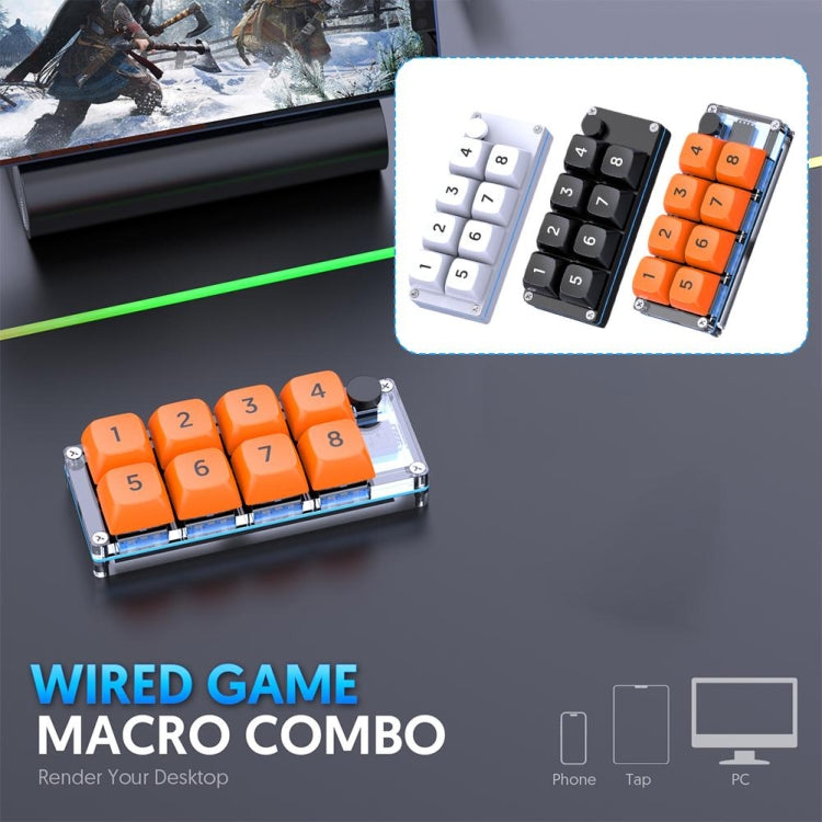 MKESPN Shortcut Macro Defined Wired Samll Keypad Single Handed Gaming Keyboard(White) - HoMEdemic™ 