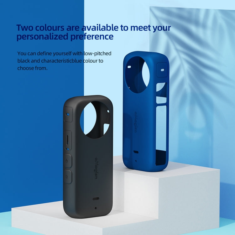 For Insta360 X3 AMagisn Body Silicone Protective Cover, Style: Body+Lens Case (Black) - HoMEdemic™ 