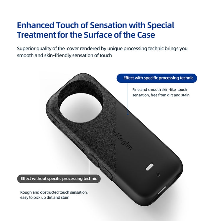 For Insta360 X3 AMagisn Body Silicone Protective Cover, Style: Body+Lens Case (Black) - HoMEdemic™ 