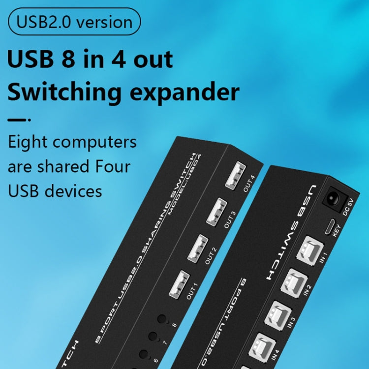 FJGEAR FJ-U804 8 In 4 Out USB2.0 Sharing Switch Extender - HoMEdemic™ 