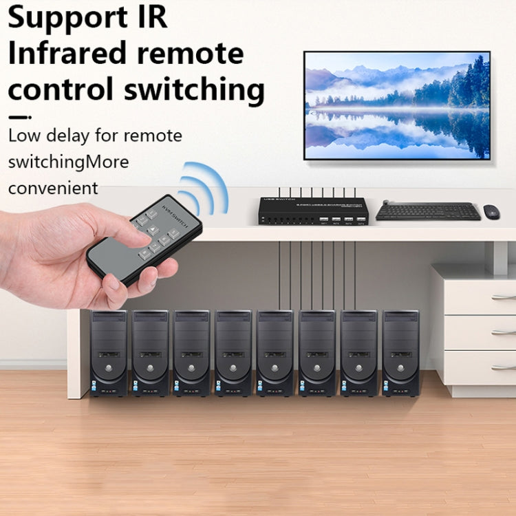 FJGEAR FJ-U804 8 In 4 Out USB2.0 Sharing Switch Extender - HoMEdemic™ 