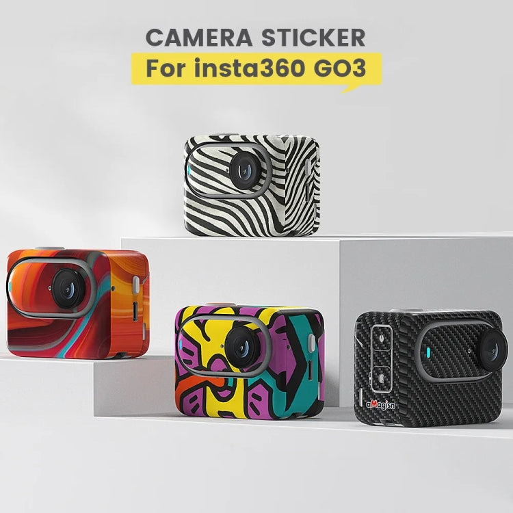 For Insta360 GO 3 / GO 3S AMagisn Body Sticker Protective Film Action Camera Accessories, Style: Carbon Fiber - HoMEdemic™ 