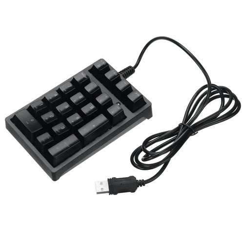 198I K21 Wired Mechanical Dightal Keyboard Multifunction Button RGB Backlight Office Keypad(Black) - HoMEdemic™ 