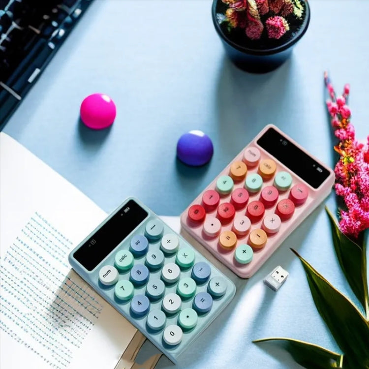 Q3 2.4G Mini Wireless Office Digital Keyboard Cash Register Financial Accounting Password Keypad(Pink) - HoMEdemic™ 