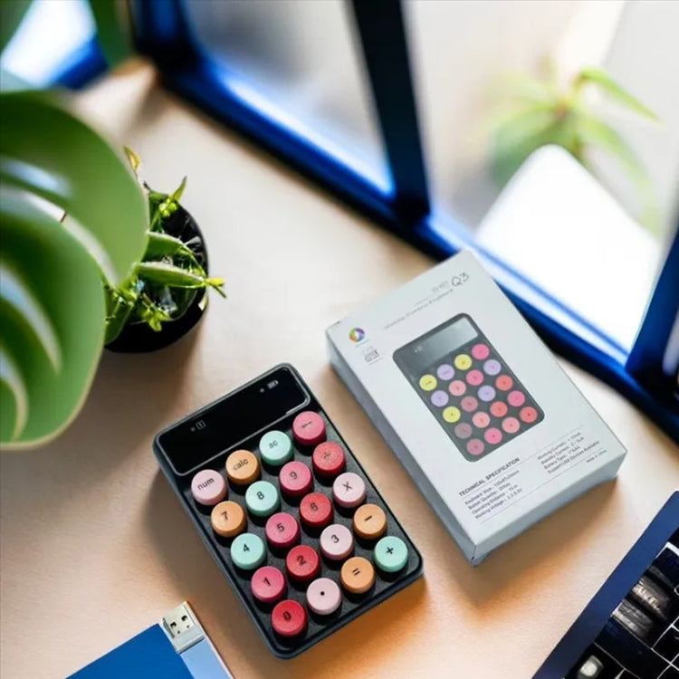 Q3 2.4G Mini Wireless Office Digital Keyboard Cash Register Financial Accounting Password Keypad(Pink) - HoMEdemic™ 