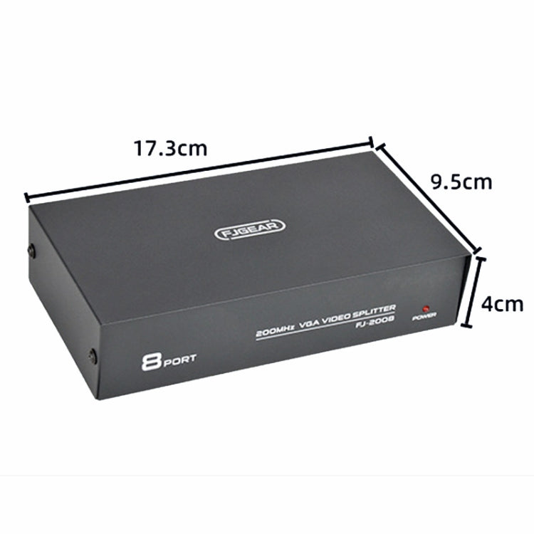 FJGEAR FJ-2008 VGA Splitter 1 In 8 Out Computer Vedio Output Splitter, EU Plug - HoMEdemic™ 