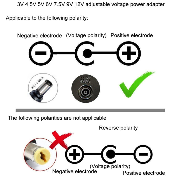 65W 6-20V Adjustable 3A DC Power Adapter Charger, Specification: EU Plug - HoMEdemic™ 