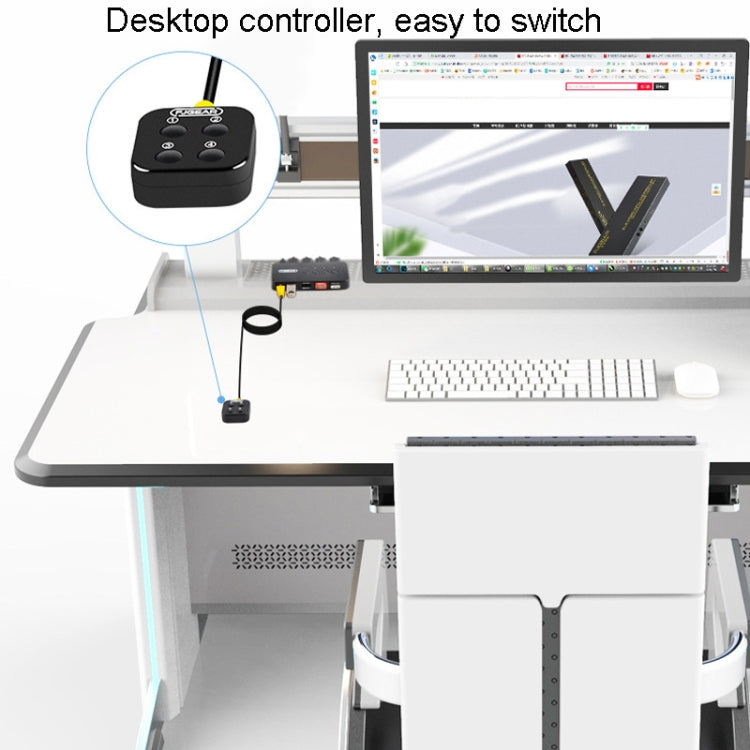 FJGEAR FJ-U404 USB2.0 4 In 4 Out Sharing Switcher With Controller - HoMEdemic™ 