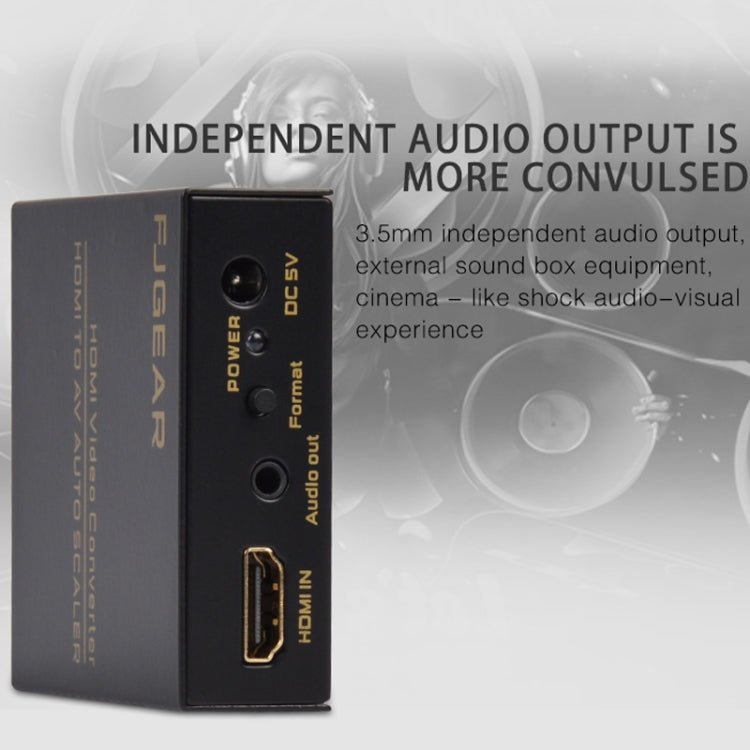 FJGEAR FJ-HA1308 HDMI To AV Converter Support NTSC PAL With Auto Screen Scaling - HoMEdemic™ 