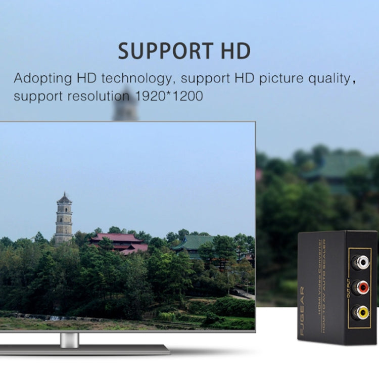 FJGEAR FJ-HA1308 HDMI To AV Converter Support NTSC PAL With Auto Screen Scaling - HoMEdemic™ 