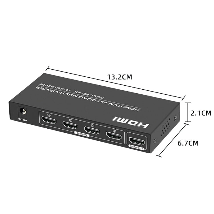 FJGEAR FJ-401HK 4 Ports HDMI KVM Video Splitter With IR Remote Controller - HoMEdemic™ 
