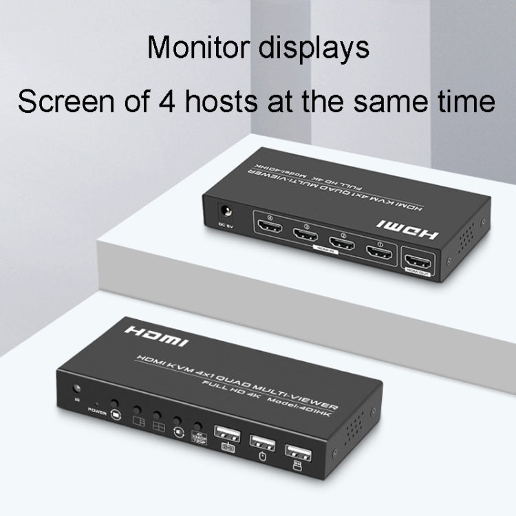 FJGEAR FJ-401HK 4 Ports HDMI KVM Video Splitter With IR Remote Controller - HoMEdemic™ 