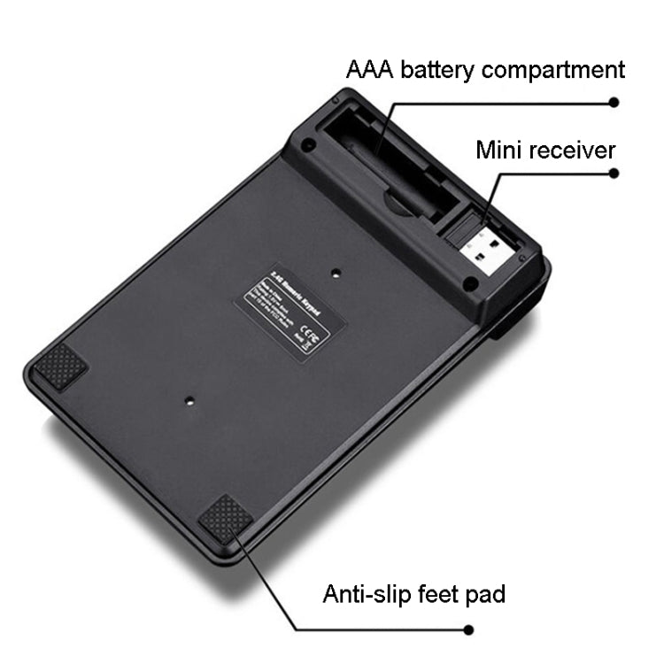 K3 19 Key 2.4G Wireless Mini Digital Keyboard Suspension Machinery Keypad(Black) - HoMEdemic™ 