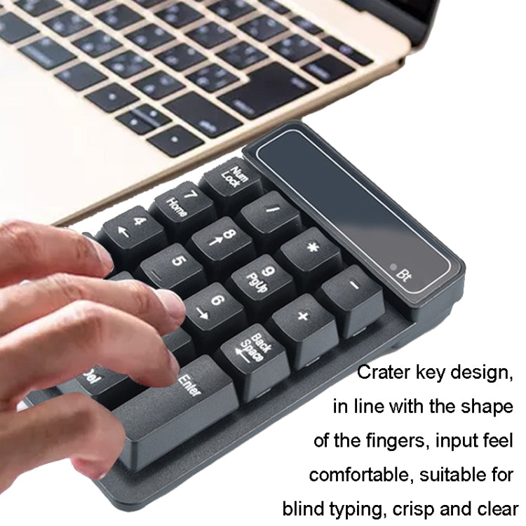 K6 19 Key Mini Wireless Bluetooth Digital Keyboard Suspended Mechanical Universal Keypad 4.0(Black) - HoMEdemic™ 