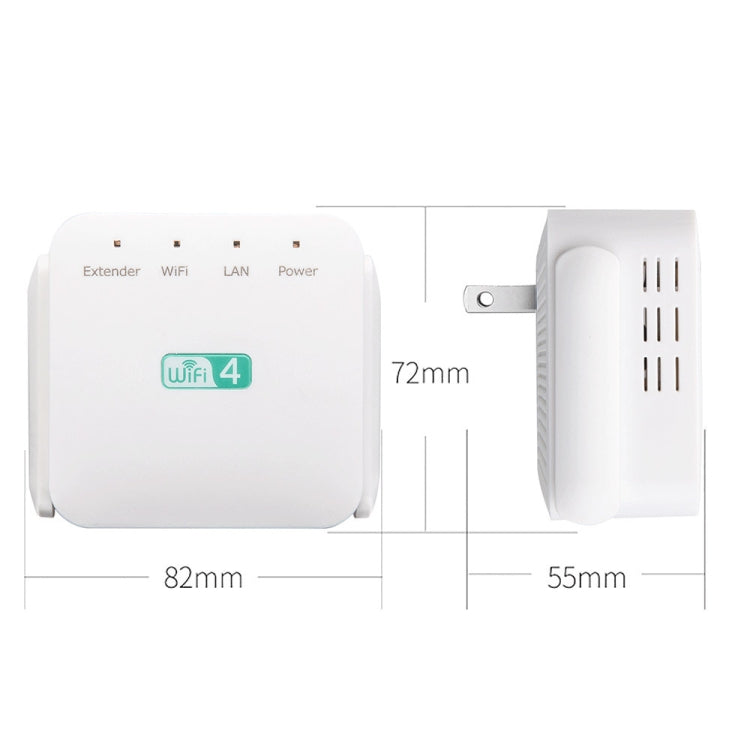 2.4G 300M Wi-Fi Amplifier Long Range WiFi Repeater Wireless Signal Booster EU Plug Black - HoMEdemic™ 