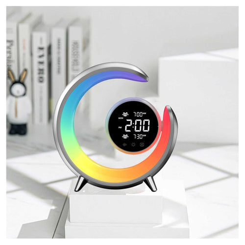 20W Dual Alarm Clock Touch Control Wake Up RGB Light with Nature Music for Sleep (Silver) - HoMEdemic™ 