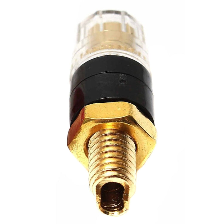 Small Copper Transparent Audio Column M4 Crystal Banana Holder Terminal Block(Black) - HoMEdemic™ 