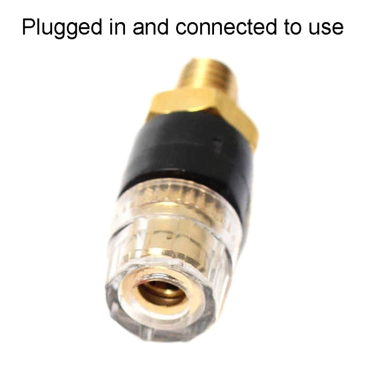 Small Copper Transparent Audio Column M4 Crystal Banana Holder Terminal Block(Black) - HoMEdemic™ 