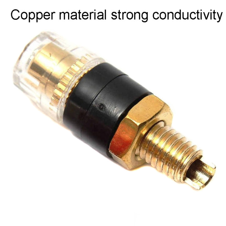 Small Copper Transparent Audio Column M4 Crystal Banana Holder Terminal Block(Black) - HoMEdemic™ 