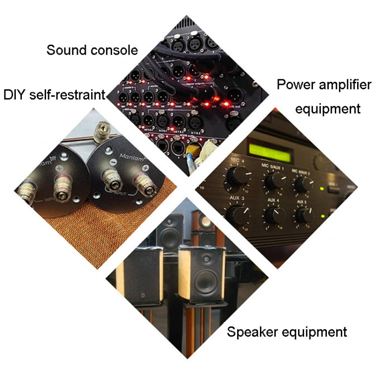 Small Copper Transparent Audio Column M4 Crystal Banana Holder Terminal Block(Black) - HoMEdemic™ 