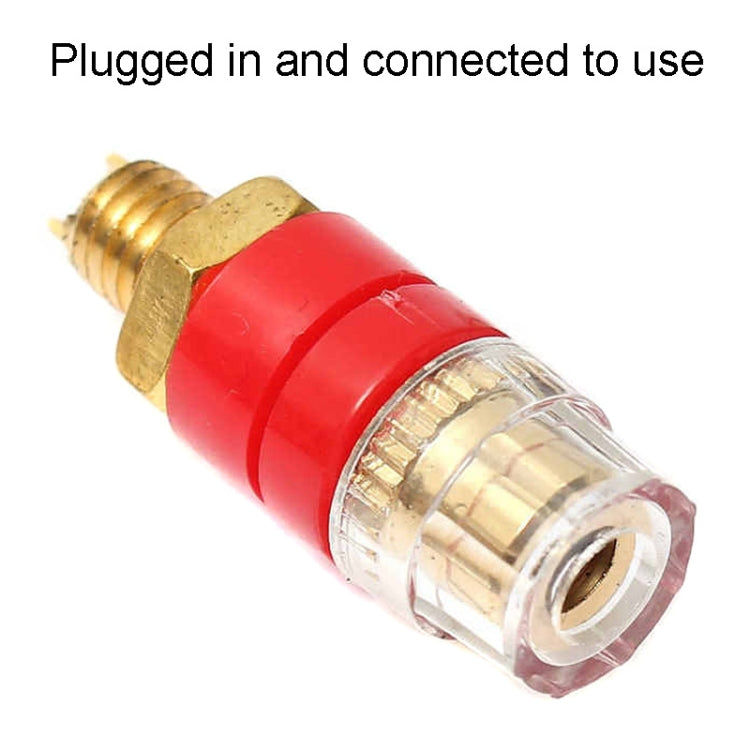 Small Copper Transparent Audio Column M6 Crystal Banana Holder Terminal Block(Red) - HoMEdemic™ 