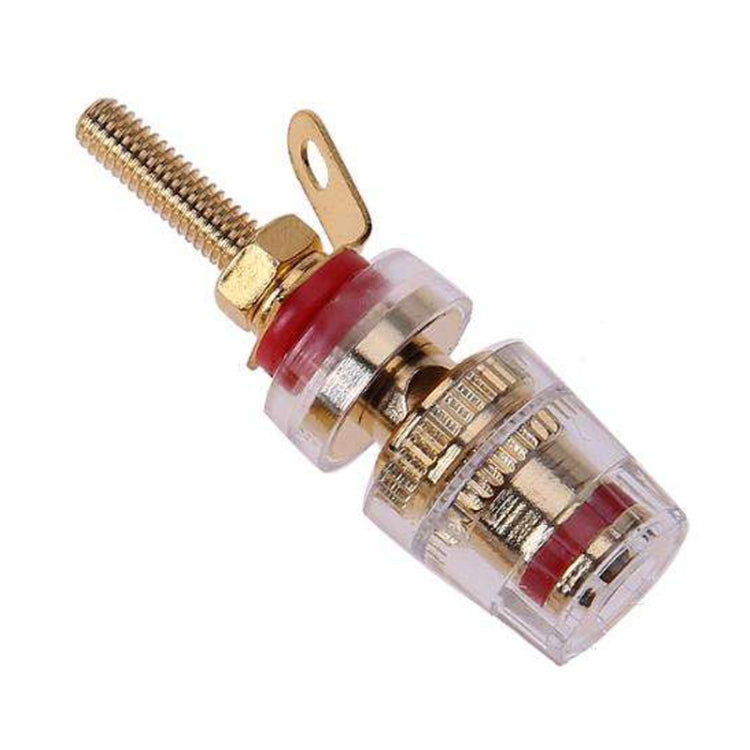 Medium Extended Transparent Terminal Block 4mm Banana Socket Audio Amplifier Junction Post(Red) - HoMEdemic™ 