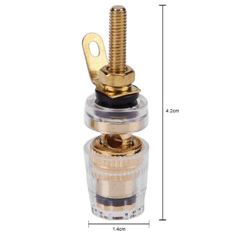 Medium Extended Transparent Terminal Block 4mm Banana Socket Audio Amplifier Junction Post(Black) - HoMEdemic™ 