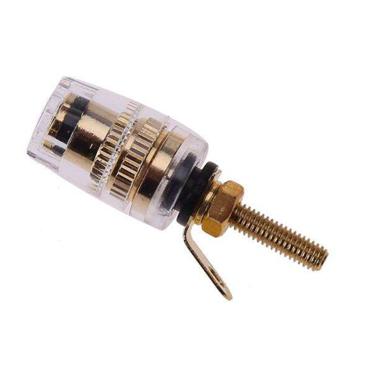 Medium Extended Transparent Terminal Block 4mm Banana Socket Audio Amplifier Junction Post(Black) - HoMEdemic™ 