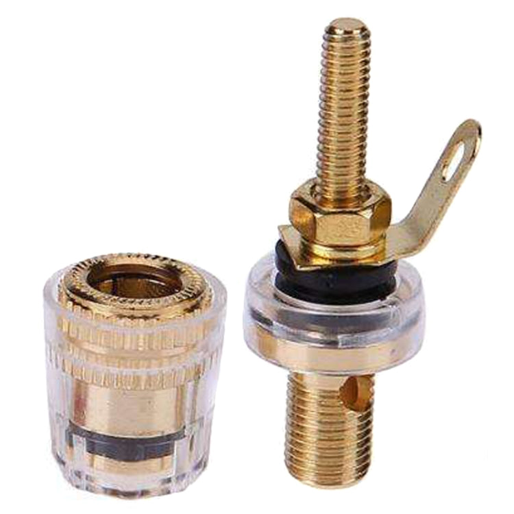 Medium Extended Transparent Terminal Block 4mm Banana Socket Audio Amplifier Junction Post(Black) - HoMEdemic™ 