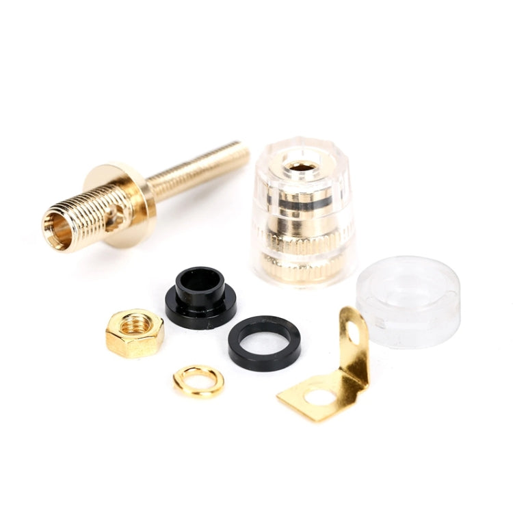 Medium Extended Transparent Terminal Block 4mm Banana Socket Audio Amplifier Junction Post(Black) - HoMEdemic™ 