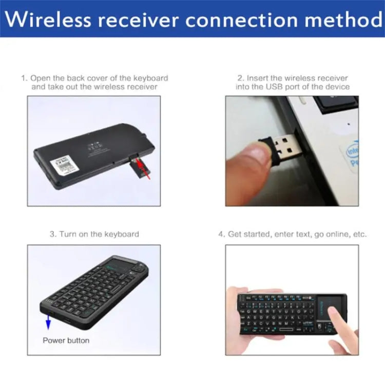Rii X1 2.4G Mini Classic Wireless Keyboard Keypad And Mouse All-In-One Kit(Black) - HoMEdemic™ 