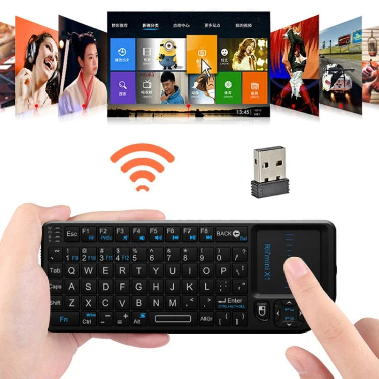 Rii X1 2.4G Mini Classic Wireless Keyboard Keypad And Mouse All-In-One Kit(Black) - HoMEdemic™ 