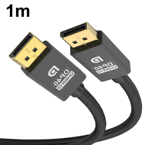 1m DP Cable 8K Computer Monitor Connection Cable 30AWG OD6.3MM With Nylon Mesh(Black Version 2.1) - HoMEdemic™ 