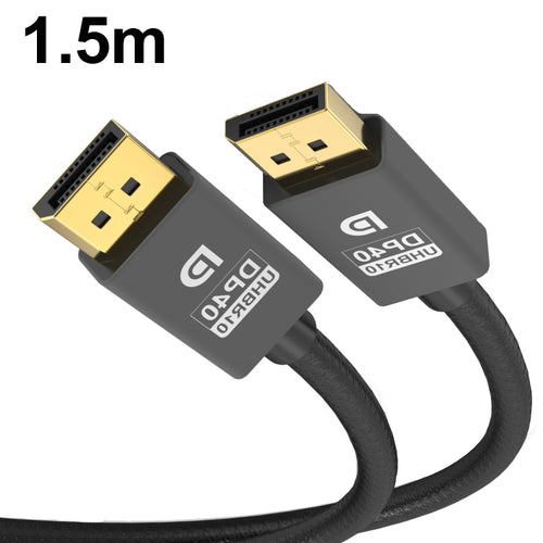 1.5m DP Cable 8K Computer Monitor Connection Cable 30AWG OD6.3MM With Nylon Mesh(Black Version 2.1) - HoMEdemic™ 