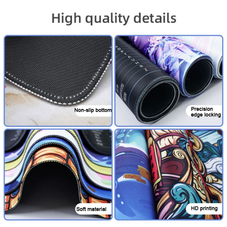 Large Abstract Mouse Pad Gamer Office Computer Desk Mat, Size: 300 x 600 x 2mm(Abstract Fluid 1) - HoMEdemic™ 
