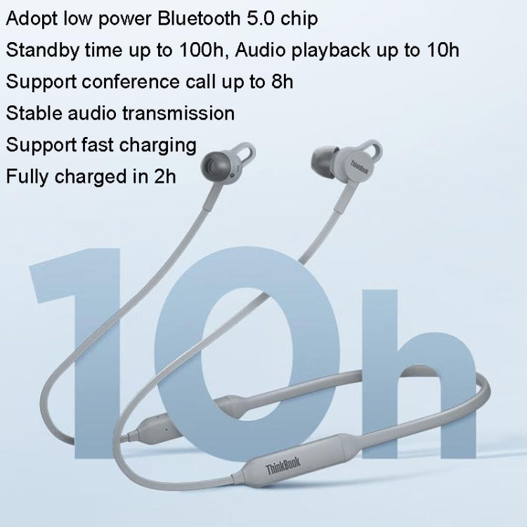 Lenovo ThinkBook UC100 Neckband Dual Wireless Bluetooth Earphone Cell Phone Computer Simultaneous Connection - HoMEdemic™ 