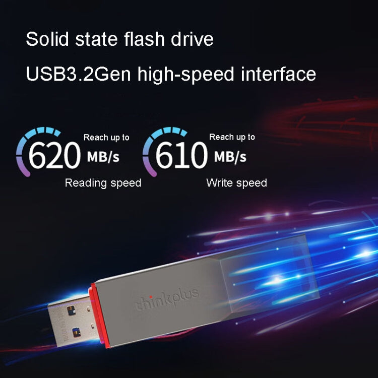 Lenovo Thinkplus TU180 Pro USB3.2 Metal Mobile Flash Drive, Capacity: 1000G - HoMEdemic™ 