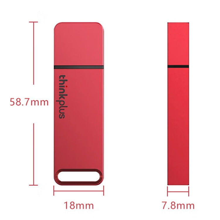 Lenovo Thinkplus TU100 USB3.1 High Speed Flash Drive Mini USB Memory Disk With Metal Plug And Cap, Capacity: 128G(Red) - HoMEdemic™ 