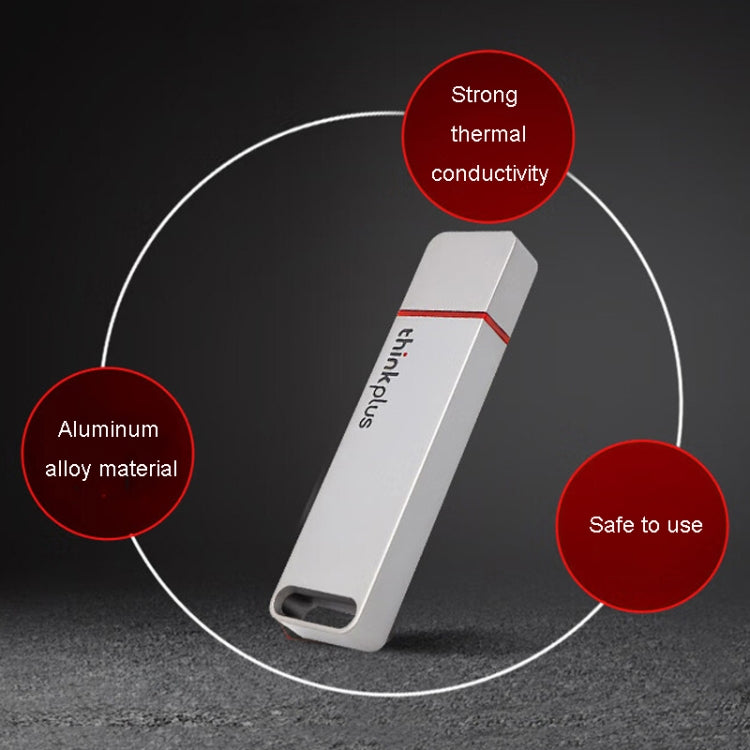 Lenovo Thinkplus TU100Pro USB3.1 Solid State Flash Drive High Capacity Metal USB Memory Disk, Size: 512G(Gray) - HoMEdemic™ 