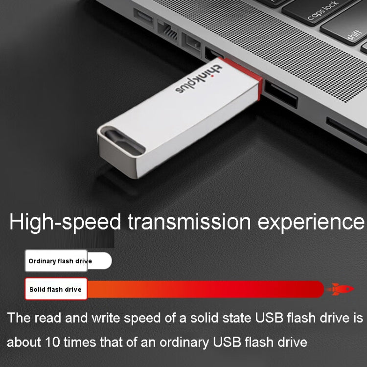 Lenovo Thinkplus TU100Pro USB3.1 Solid State Flash Drive High Capacity Metal USB Memory Disk, Size: 512G(Gray) - HoMEdemic™ 
