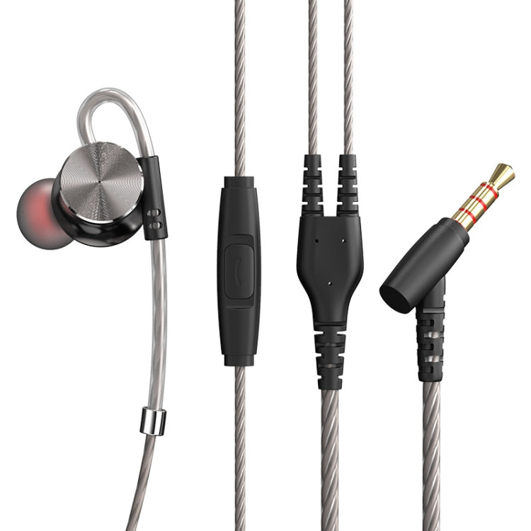 QKZ DM10 1.2m High-Quality In-Ear Metal Magnetic Sports Wired Earphones, Style: Grey - HoMEdemic™ 